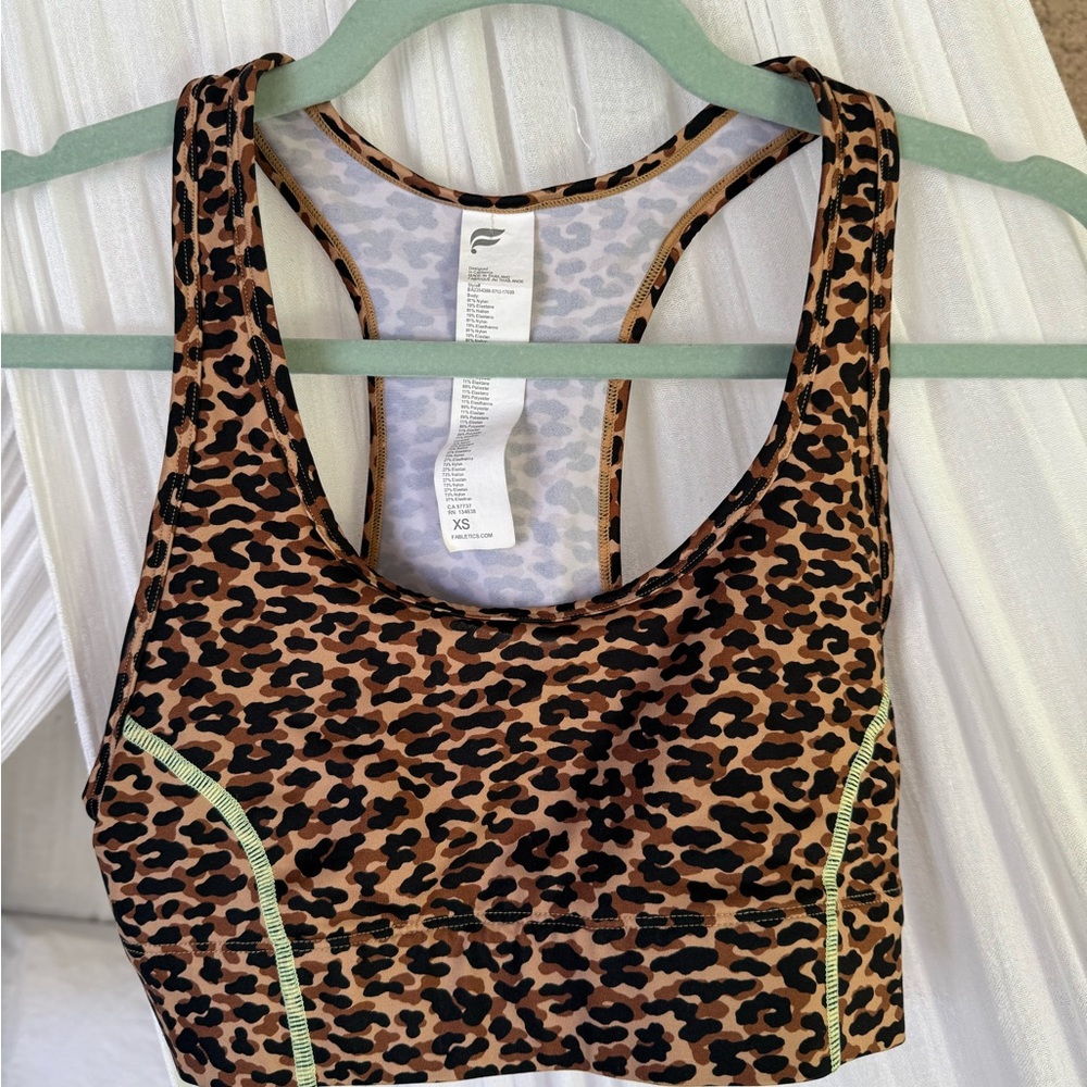 Leopard Print Fabletics Sports Bra